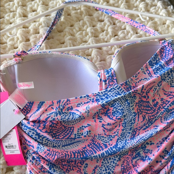 Lilly Pulitzer Carmen Ruffled Tankini Coastal Blue Maybe Gator Size 8 NWT - Picture 13 of 13